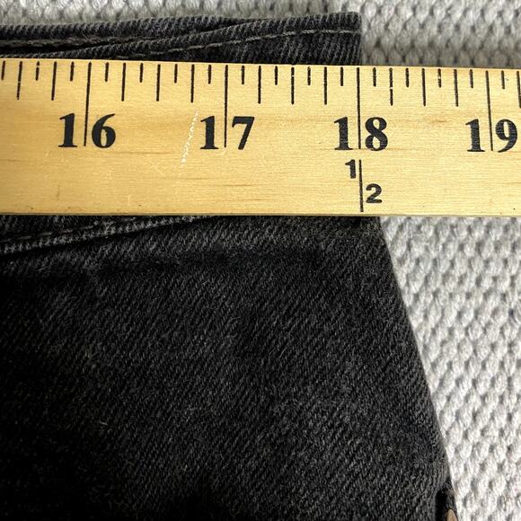 Levi's 522 Vintage Jeans Womens 18 36X30 Black High Rise Tapered Fit Leg USA 90s - Picture 9 of 13